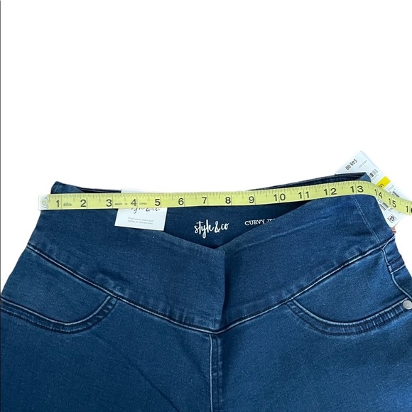 NWT style&co mid rise curvy jeggings  size medium - Picture 3 of 10